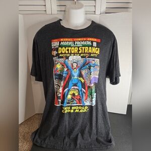 Vintage Marvel Doctor Strange Comic Book Print Unisex Dark Grey T Shirt 2XL